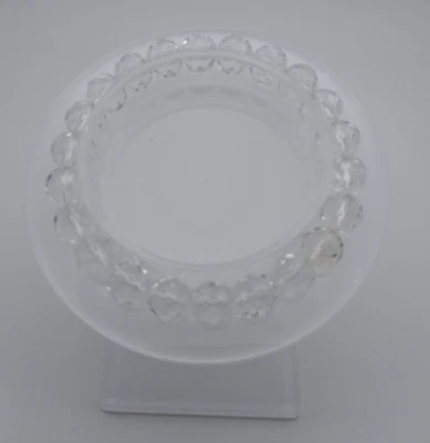 Bergkristall Armreif Edelstein (Stretch, elastisch) Kugel-0,9-1 cm handgefertigt - Bild 1 von 4