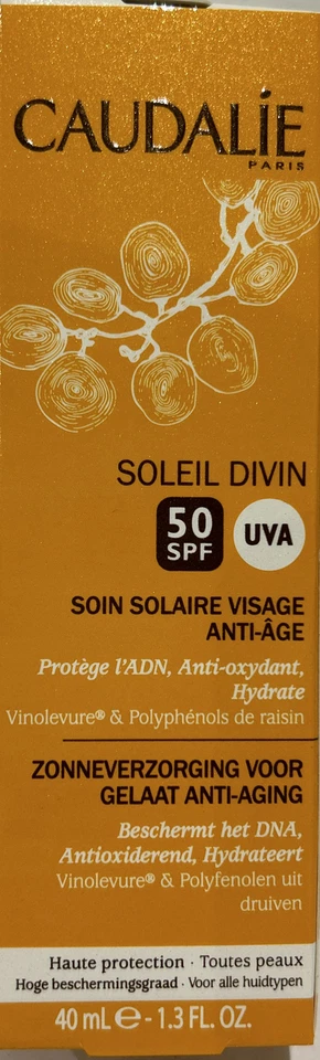 Caudalie  Face Suncare SPF50 Anti-Ageing Cream Sensitive Skin 40ml New Boxed - Image 1 of 2