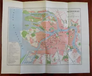 St. Petersburg Petrograd Russisches Reich Erster Weltkrieg 1915 detaillierter Stadtplan - Bild 1 von 4