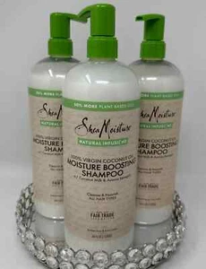 3~Shea Moisture Natural Infusions Boosting Shampoo, 34 fl oz/Virgin Coconut Oil - Picture 1 of 4