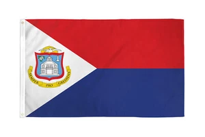 St. Maarten Flag 2ft x 3ft Printed with Metal Grommets Double Sided New - Picture 1 of 1