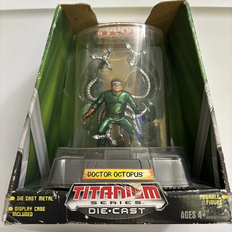 Marvel Heroes Doctor Octopus 钛系列压铸带盒 2006 孩之宝 — 第 1/1 张图片