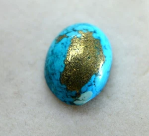 6.75 Ct Natural Tibetan Certified Rare Blue Turquoise Oval Loose Gemstone T354 - Picture 1 of 4