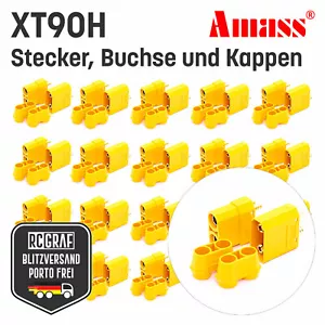 XT90H XT90 Hochstrom Goldstecker Buchse Paare Male Female 90A Lipo Akku Amass - Bild 1 von 25