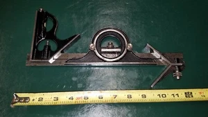 MACHINIST LATHE MILL Machinist Brown & Sharpe Combination Set Protractor Etc JwC - Picture 1 of 12