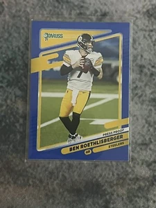 2021 Panini Donruss Blue Press Proof Ben Roethlisberger #19 - Picture 1 of 2