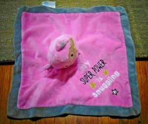 Nursery Rhyme Pink Superhero Super Power Snuggling Lovey Security Blanket - Picture 1 of 4