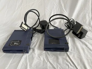 2x Iomega Zip 100 disques PC parallèle Z100P2 avec alimentation + câble - Photo 1/9