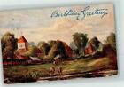 39427124 - Addington Church Tucks Oilette Nr.7252 Geburtstag 1908