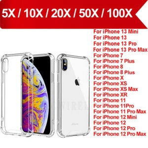 Wholesale For iPhone 16 15 14 13 12 11 Pro Max 8 Plus XR XS Clear TPU Case Cover - Picture 1 of 16