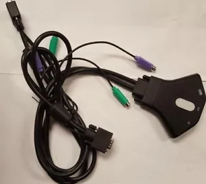 Interruptor KVM BELKIN de 2 puertos con cableado incorporado VGA PS/2 F1DK102P - Imagen 1 de 3