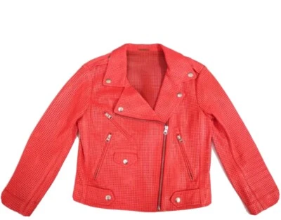 REBECCA MINKOFF Perf Leather Wes Moto jacket sz M - Image 1 of 4