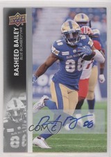 2022 Upper Deck CFL Auto Rasheed Bailey #157 Auto