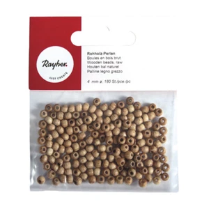 Perlas De Madera Natural 4Mm Ø, 180 Pzas - Imagen 1 de 1