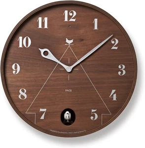 Lemnos Wall Cuckoo Clock Pace Analog Wooden Frame Brown Color LC17-14 BW Japan - Picture 1 of 4