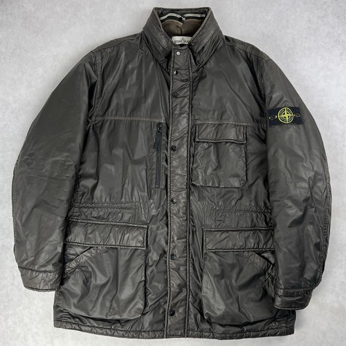 Stone Island 30th Anni Mussola Gommata Field Jacket 2XL Cappotto Marrone 3615