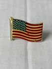 American Flag Light Up Pin Tack Back Needs New Batteries
