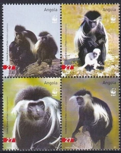 Angola 2004 Yvert #1591/94 WWF Monos de fauna MNH VF - Imagen 1 de 1