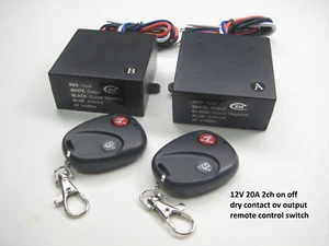 MSD 12V 30A 2 Kanal Ein Aus Trockenkontaktschalter mit 2 Fernsendern RP301 - Bild 1 von 4