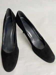 Stuart Weitzman klassische schwarze Nubuk-Pumps Größe 9 N - Bild 1 von 7