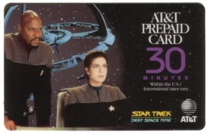 30m Star Trek Deep Space Nine: Commander Sisko & Dax On Bridge Phone Card - Picture 1 of 1