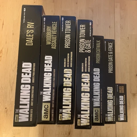 McFarlane Toys The Walking Dead Building Sets Lot of 7 Sealed Prison Woodbury RV Cover