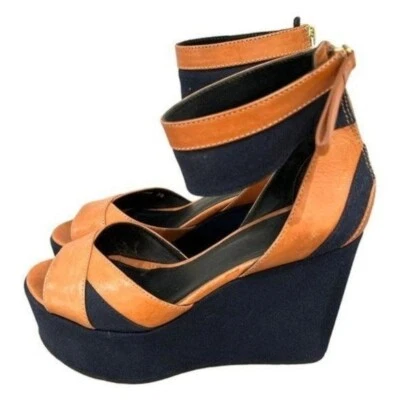 Cuñas de plataforma de cuero Pierre Hardy para mujer, talla 38 Foto 1 de 4