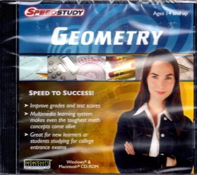 SpeedStudy Geometry (Ages 14+) PC/MAC CD-ROM - NEW in Jewel Case - Image 1 of 2