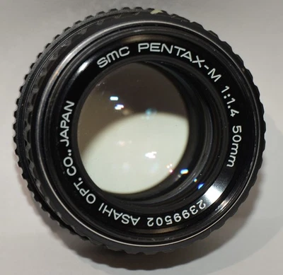 Lente de montaje Pentax M 50 mm f 1,4 Pentax K PK Asahi SMC Foto 1 de 4