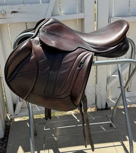 Ideal Impala 17.5 Medium Eventing Jumping Monoflap Saddle - wool flocked - Picture 1 of 12