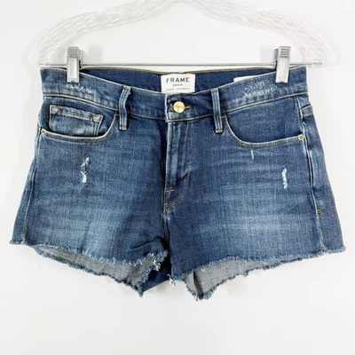 Pantalones Cortos Denim Montura Azul LE CUTOFF Talla 27 Bolsillos Informales Clásicos Jeans Foto 1 de 4