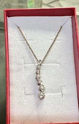sterling silver  With Gold Filled Diamond Necklace - Image 1 of 4