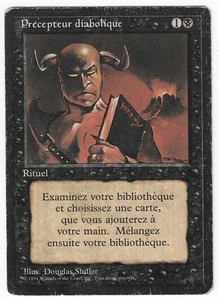 ►Magic-Style◄ MTG - Demonic Tutor - French Revised FBB - Played/Poor - Picture 1 of 2
