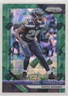 2018 Panini Prizm Green Crystals Prizm /75 Earl Thomas III #20 - Image 1 of 2