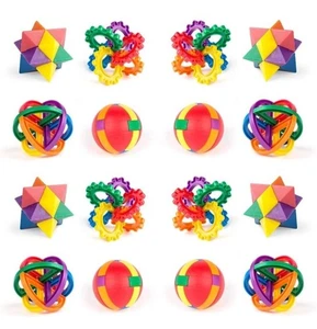 12 Pack Fun Puzzle Balls - Brain Games for Kids and Adults Stocking Stuffers - Picture 1 of 12