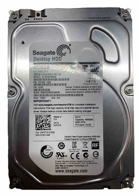 Seagate Desktop HDD | 4TB @5.9K | 64MB Cache | 6Gb/s SATA 3.5" HDD | ST4000DM000 - Image 1 of 4
