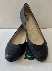 Cliffs by White Mountain Women's Shoes Size 10W Navy Flat Slip-on Ballet Comfort - Picture 1 of 9