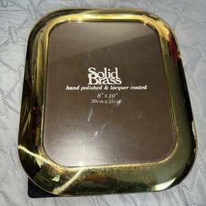 Caballete de pie vintage grande de latón dorado 8x10 de mediados de siglo con patas - Imagen 1 de 3