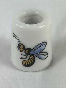 Mini Candle Holder Bumble Bee 1” Porcelain West Germany - Picture 1 of 6