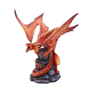 Nemesis Now Adult Fire Dragon Anne Stokes 24.5cm Figurine, Resin, Red, One Size - Foto 1 di 3