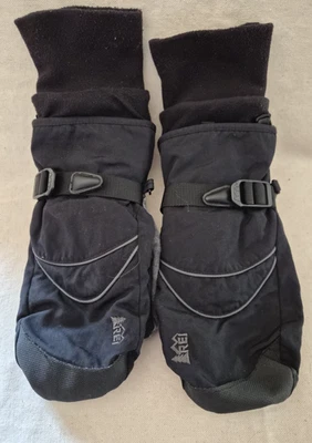 Guantes de nieve REI ~ adultos pequeños ~ negros ~ esquí embarque ~ invierno cálido Foto 1 de 4