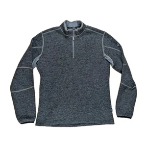 Kuhl ThermoKore 1/4 Reißverschluss Wollmischung Fleece Pullover Herren Large Large grau - Bild 1 von 5