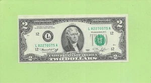 1976 ..UNCIRC $2  L 8227 0575 A .... 1976 $2  L-A      NICE NOTE      FRN - Picture 1 of 2