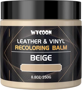 Balsamo reparador de cuero beige restaura color y elimina manchas y rayones - Picture 1 of 12