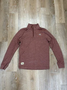 Tracksmith 1/4 Reißverschluss Pullover Herren klein rot Daunen Ostern Laufen Fitnessstudio Yoga - Bild 1 von 8