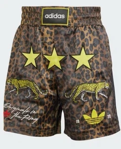 Adidas Originals Graphic Satin CHEETAH Exclusive Boxing Shorts - Picture 1 of 4
