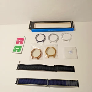Accessories Bundle for Samsung Galaxy Watch 4 44mm Nylon Bands Protective Case + - Zdjęcie 1 z 8