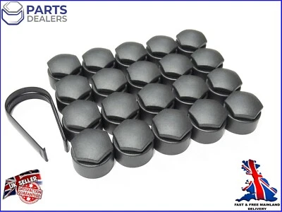 CUBIERTAS DE TUERCA DE RUEDA PARA AUDI A2 A6 A7 A8 TT Q3 Q5 17mm TAPAS DE PERNOS DE BLOQUEO GRIS MATE Foto 1 de 4