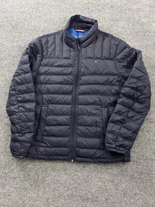 Chaqueta acolchada ligera Tommy Hilfiger de plumón para mujer talla pequeña azul marino - Imagen 1 de 6