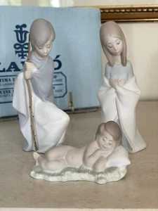 LLADRO Spanien Kinderkrippe Maria Josef und Jesuskind 3 Teile im Karton - Bild 1 von 11